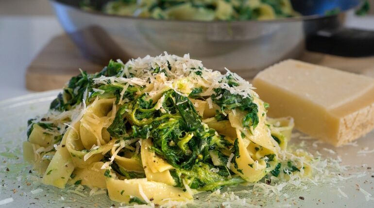 pasta risottata carciofi e spinaci